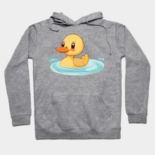 Swimming cute cartoon duck Hoodie